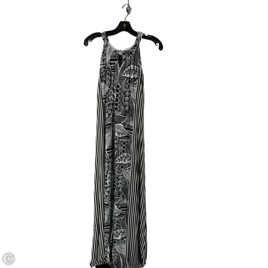 Dress Casual Maxi By Chicos In Black & White, Size: 10