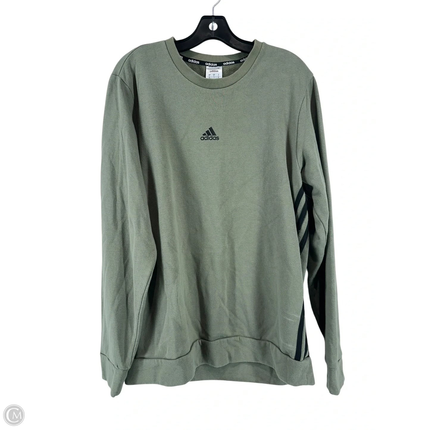 Sweatshirt Crewneck By Adidas In Green, Size: L