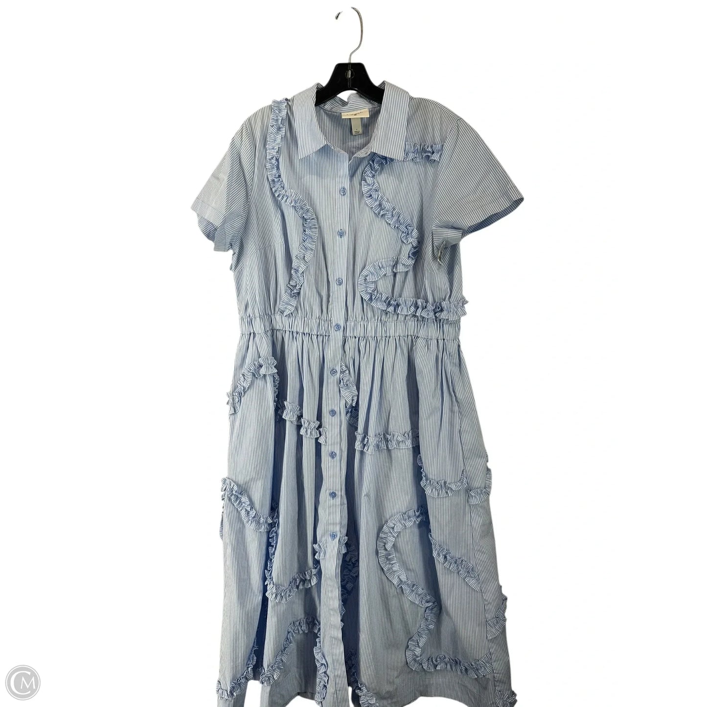 Dress Designer By Kate Spade In Blue & White, Size: L