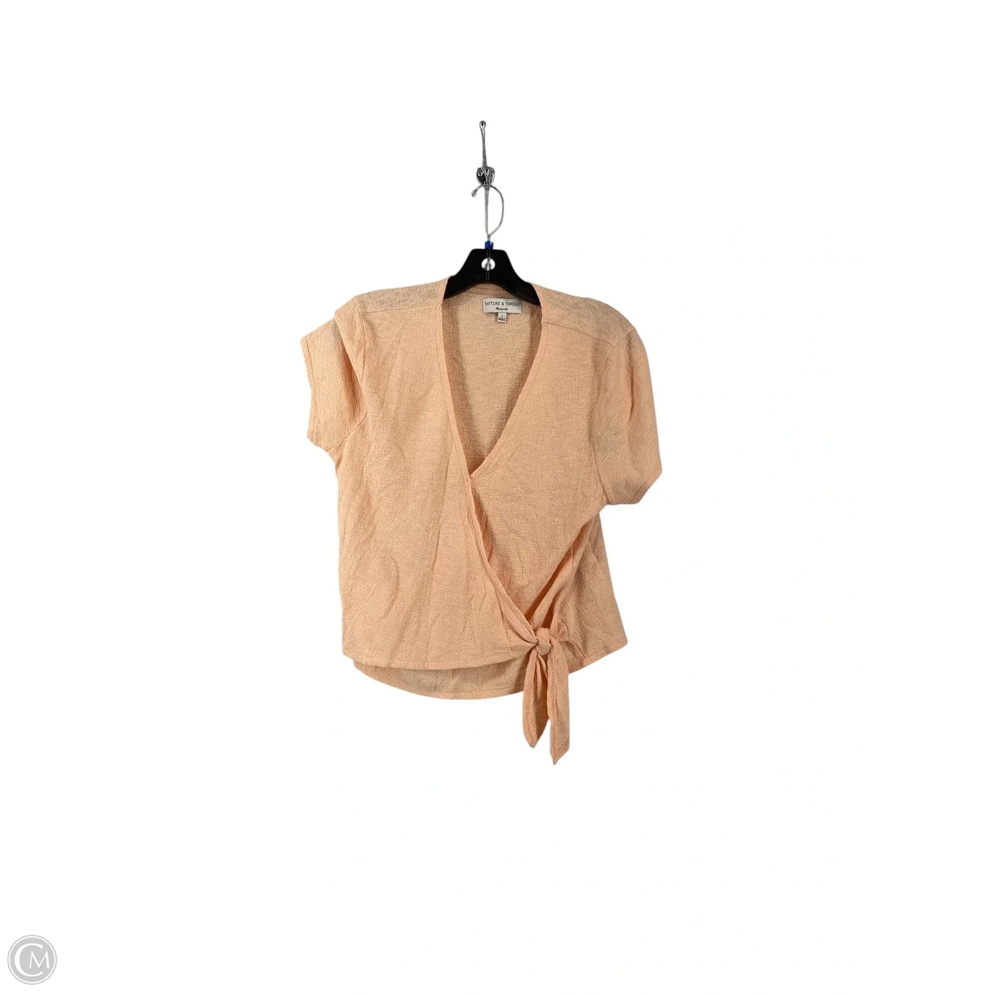 Top Short Sleeve By Madewell In Peach, Size: S