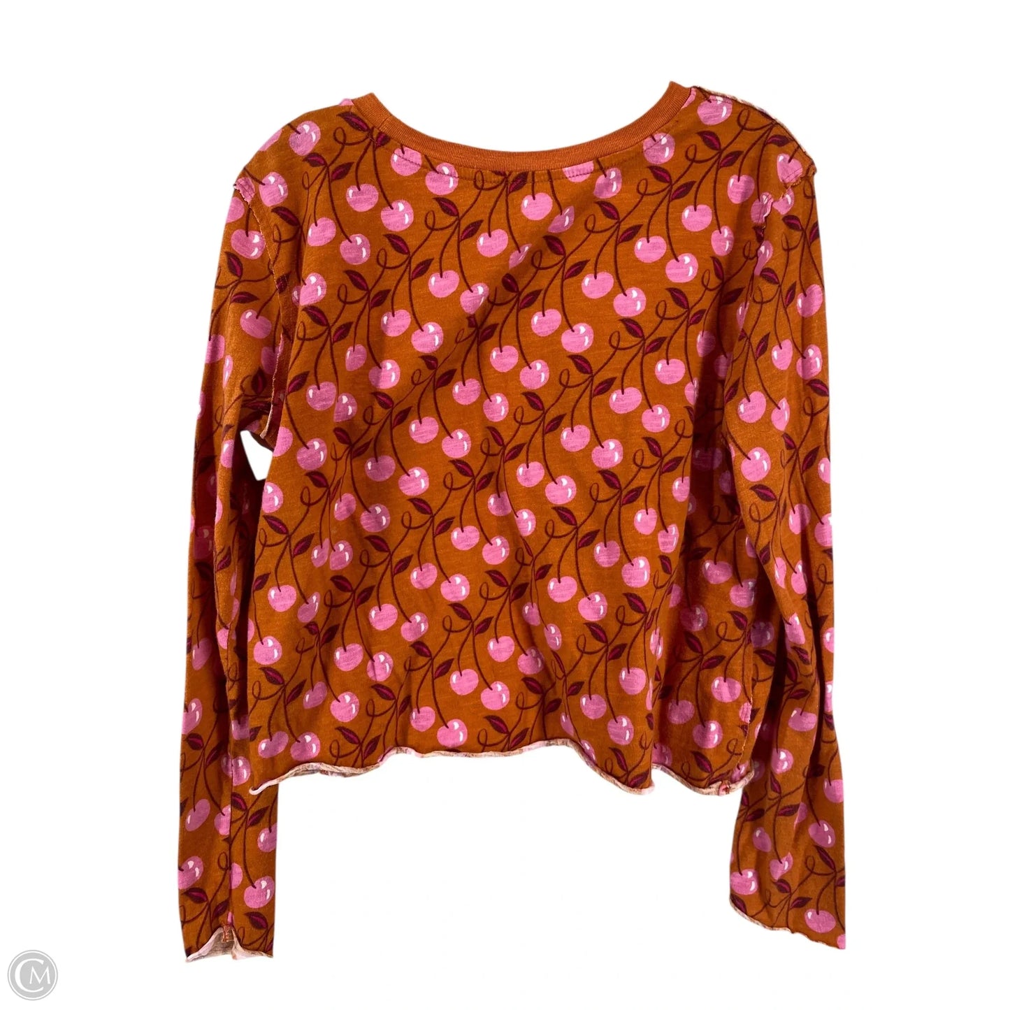 Top Long Sleeve By Maeve In Orange & Pink, Size: M