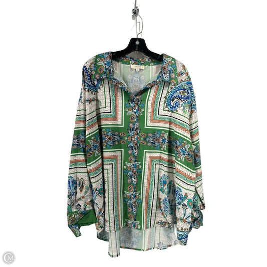 Top Long Sleeve By Umgee In Multi-colored, Size: 2x