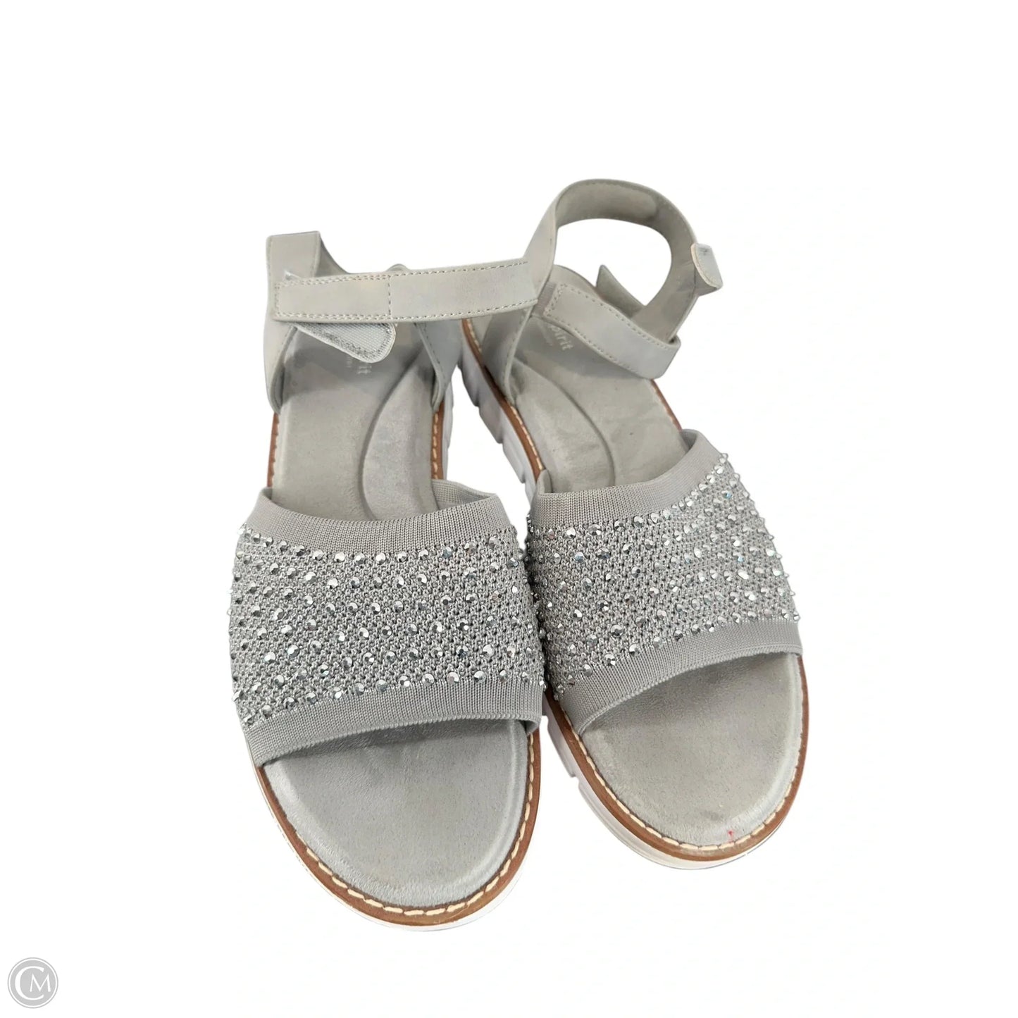 Sandals Flats By Easy Spirit In Grey, Size: 10