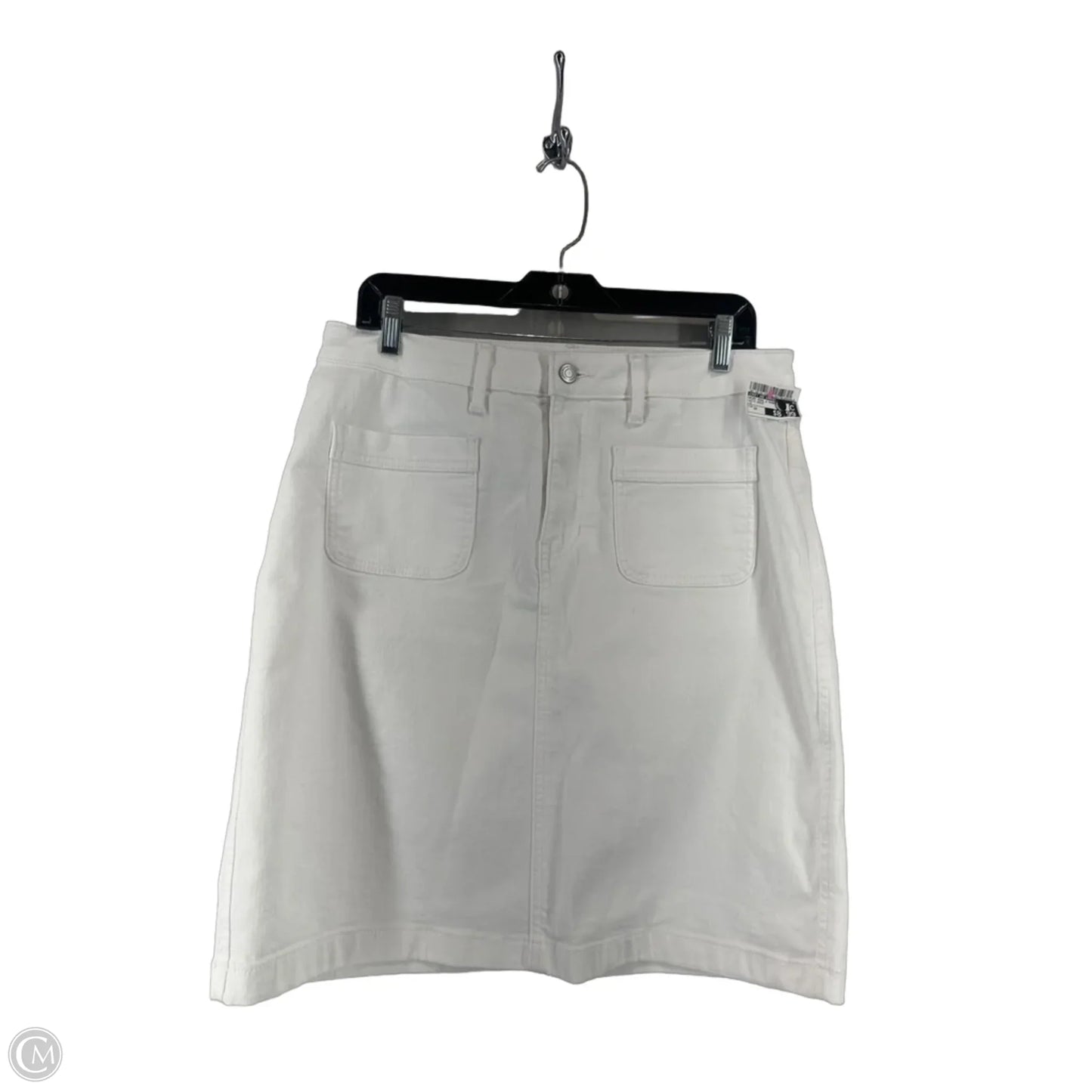 Skirt Mini & Short By Croft And Barrow In White Denim, Size: 12