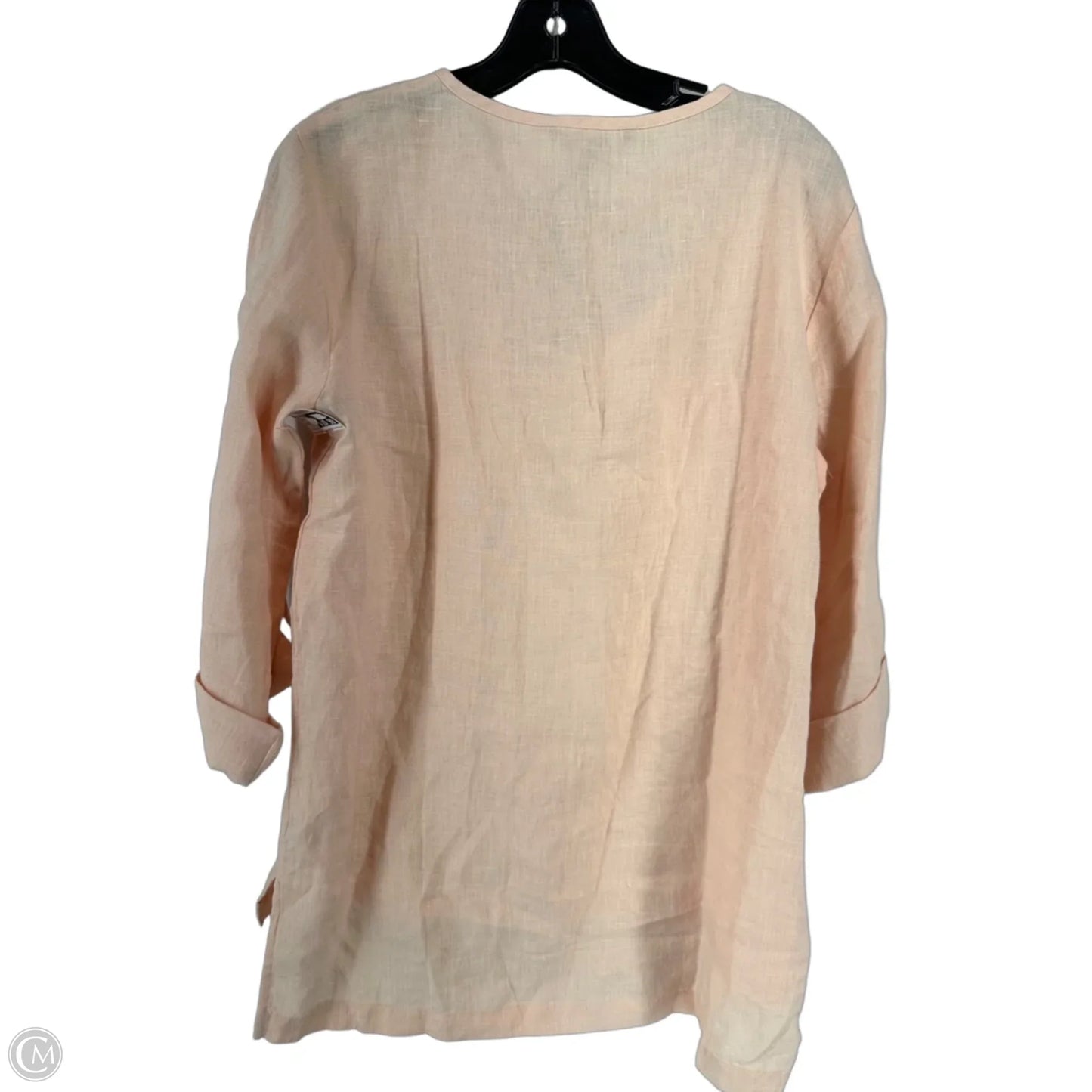 Top 3/4 Sleeve By Ellen Tracy In Peach, Size: M