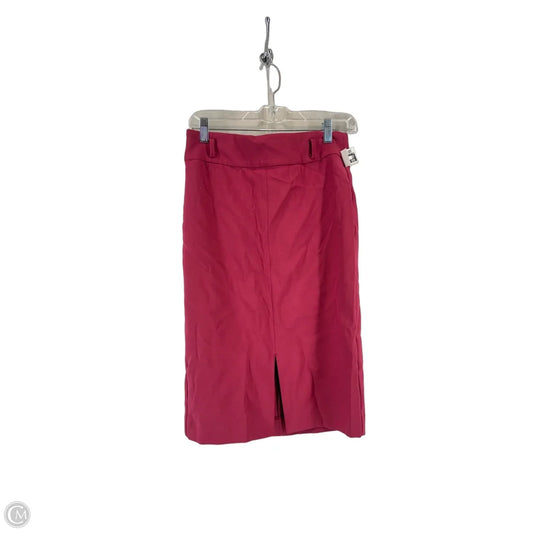 Skirt Midi By Ann Taylor In Maroon, Size: 0p