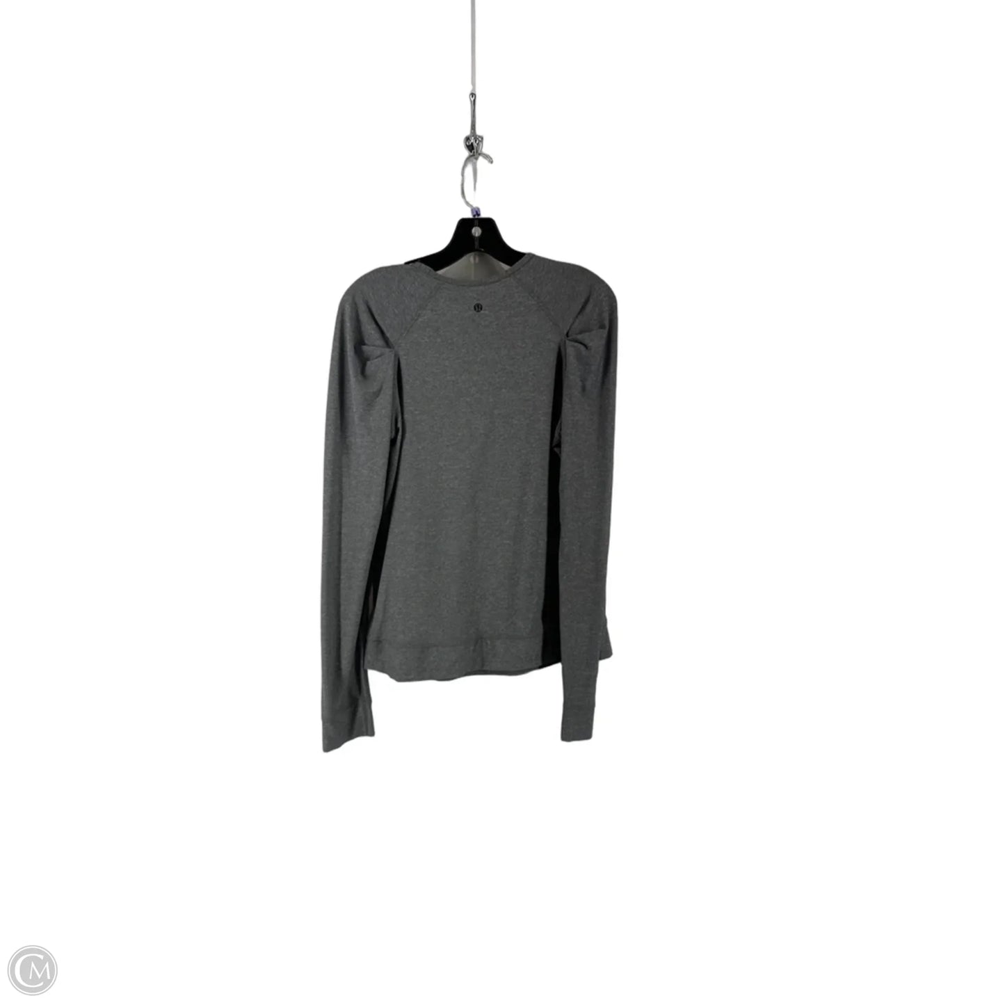 Athletic Top Long Sleeve Crewneck By Lululemon In Grey, Size: L