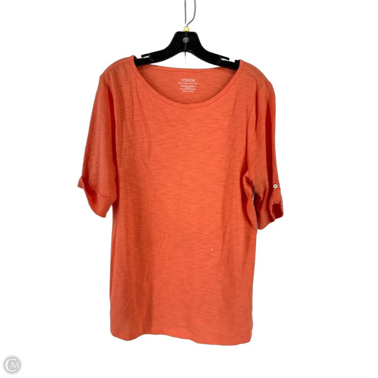 Top Short Sleeve By Chicos In Orange, Size: 2