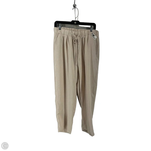 Pants Linen By Zenana In Tan, Size: Xl