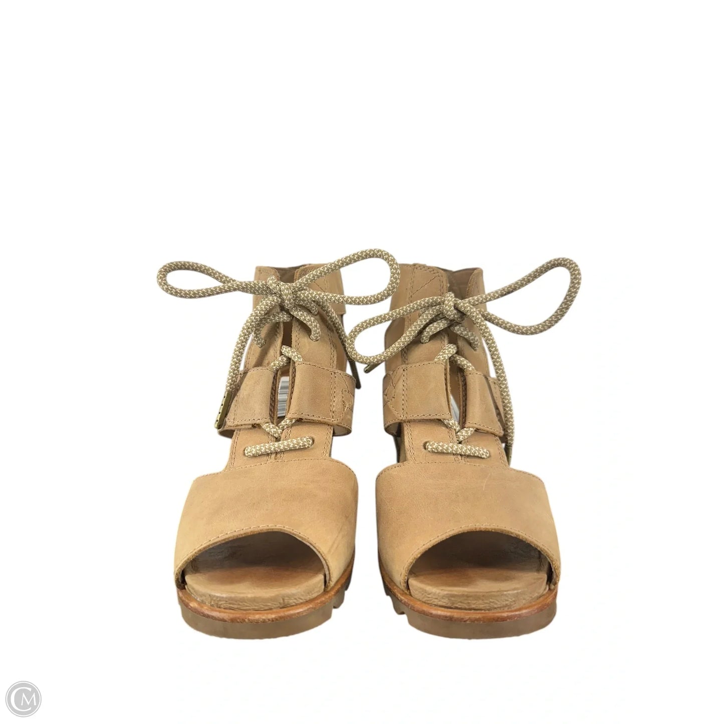 Sandals Heels Wedge By Sorel In Brown, Size: 8.5