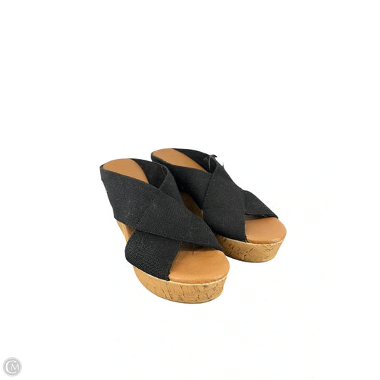 Sandals Heels Wedge By Sonoma In Black, Size: 6