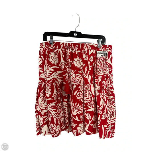 Skirt Mini & Short By Knox Rose In Red & Tan, Size: L
