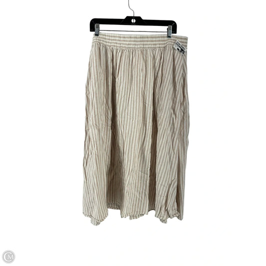 Skirt Midi By A New Day In Striped Pattern, Size: Xxl