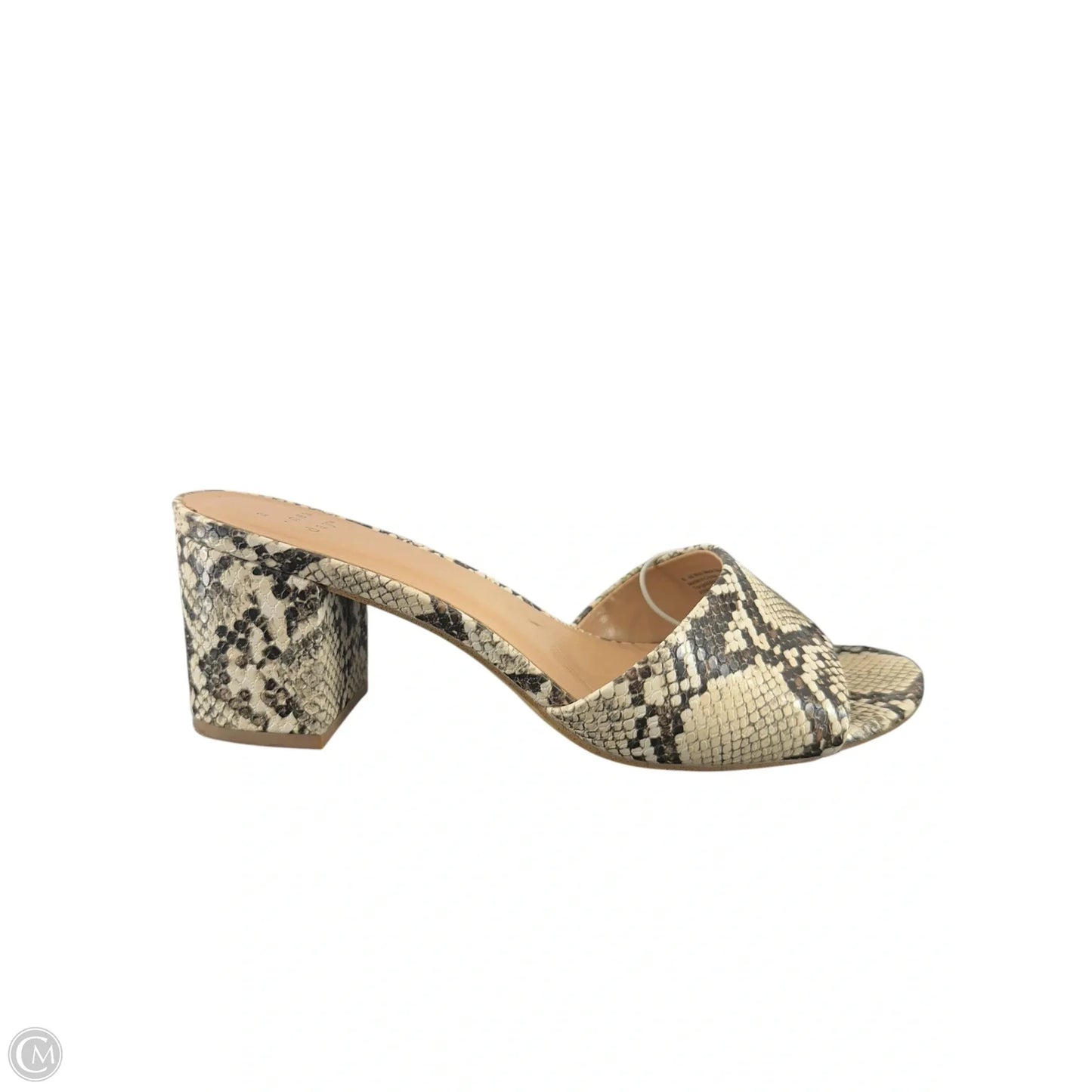 Sandals Heels Block By A New Day In Snakeskin Print, Size: 8