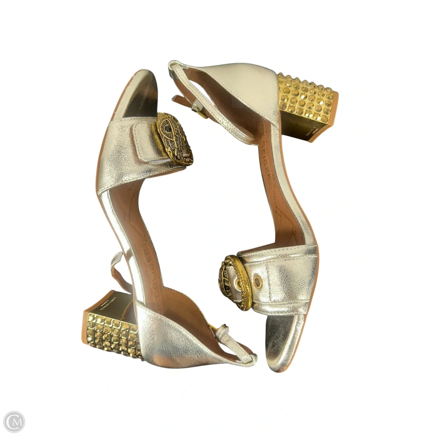 Sandals Designer By Kurt Geiger In Silver, Size: 9