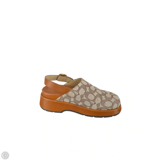 Shoes Designer By Coach In Brown & Cream, Size: 6