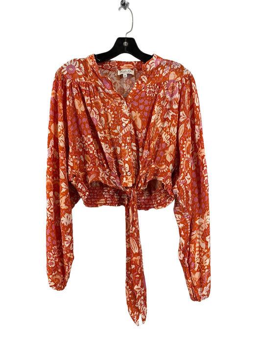 Orange Top Long Sleeve Rachel Zoe, Size Xs