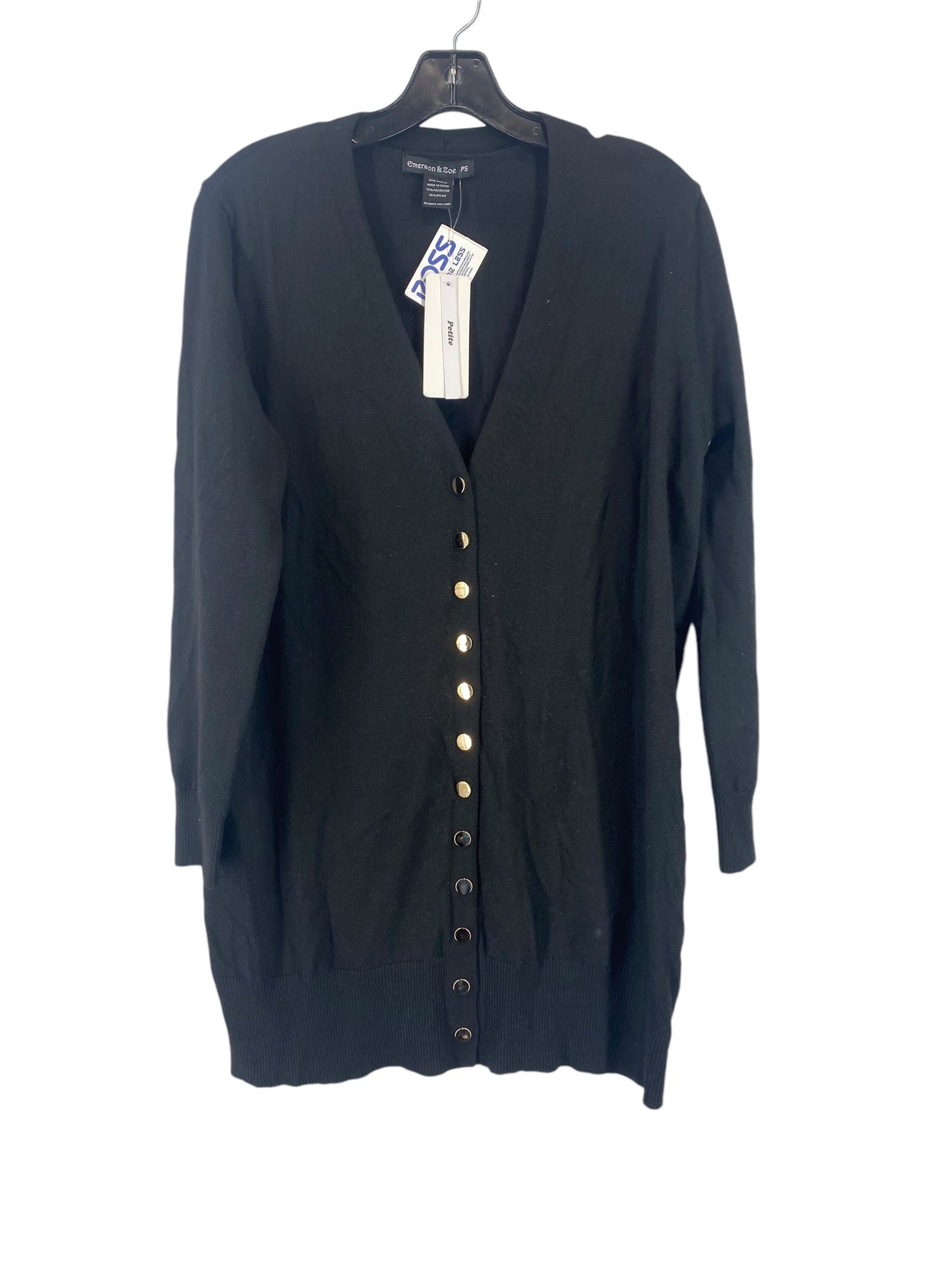 Cardigan By Clothes Mentor In Black, Size: Petite   S