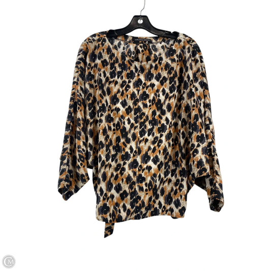 Blouse 3/4 Sleeve By Harlowe & Graham In Animal Print, Size: M