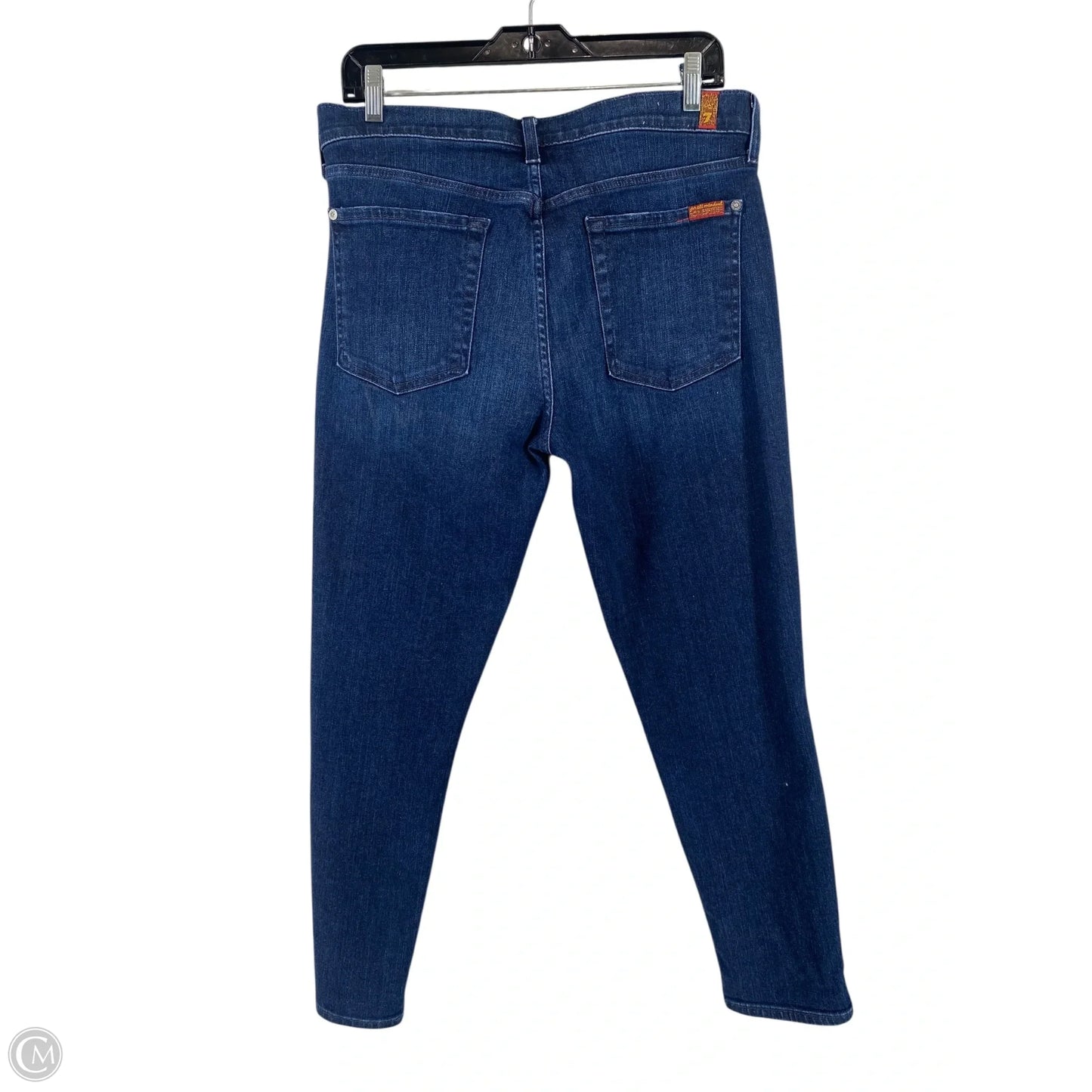 Jeans Skinny By 7 For All Mankind In Blue Denim, Size: 14