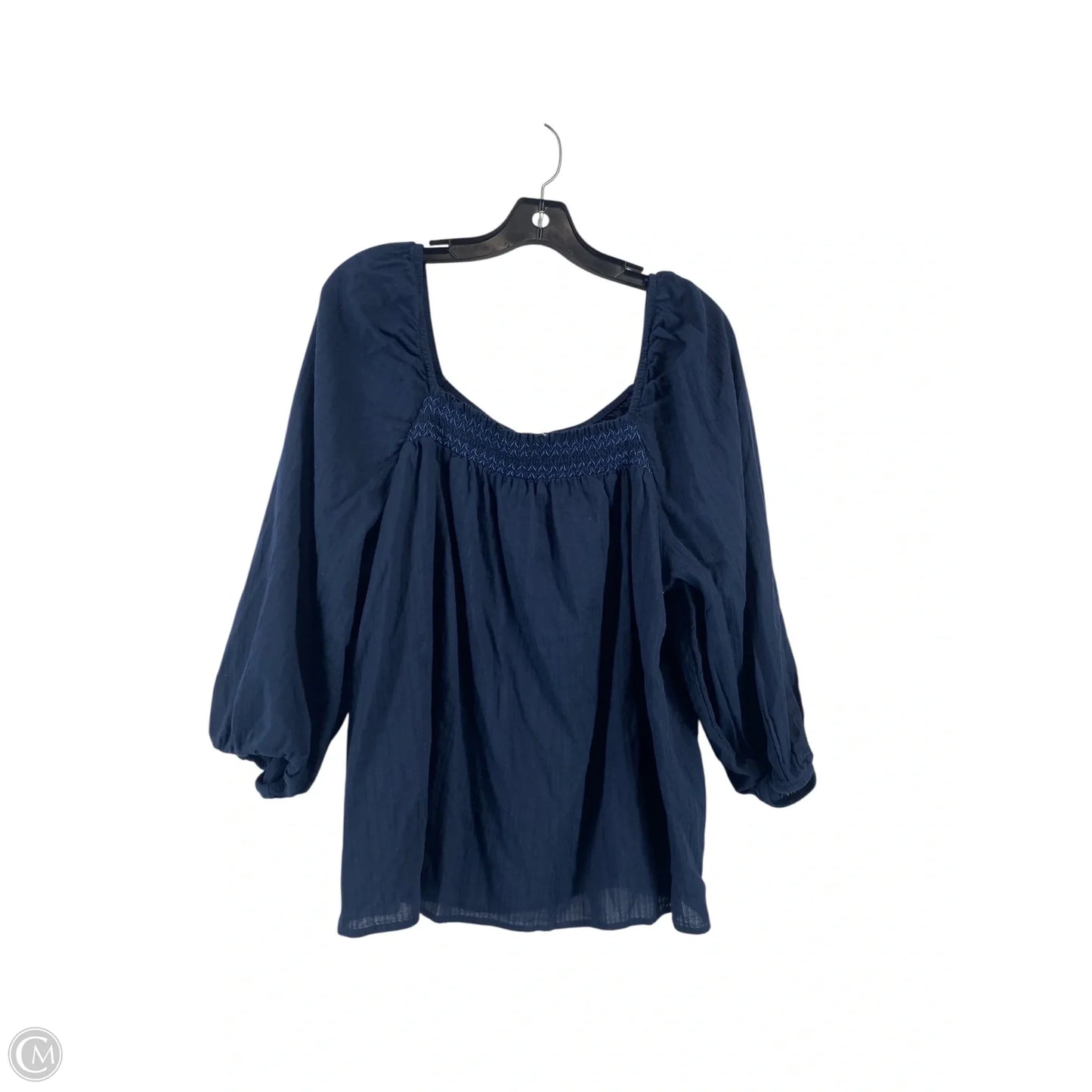 Top Long Sleeve By Banana Republic In Navy, Size: Xl