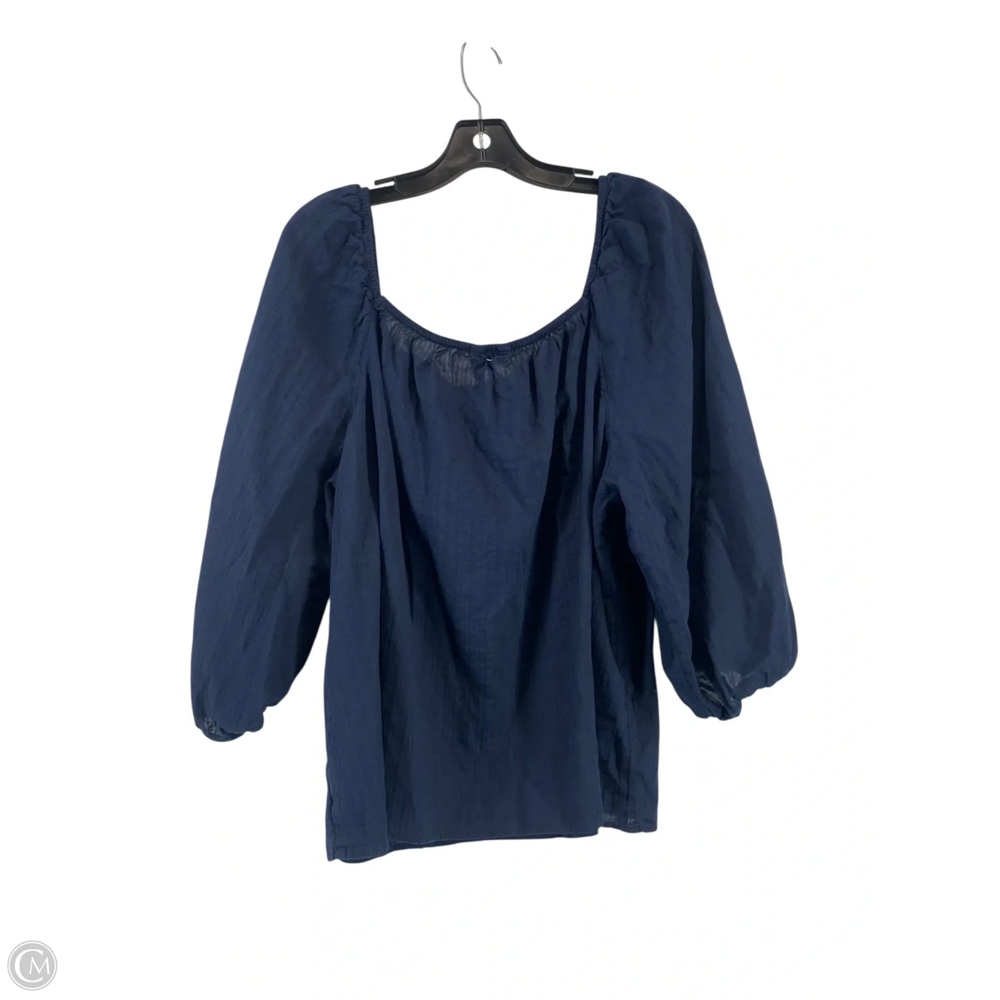 Top Long Sleeve By Banana Republic In Navy, Size: Xl