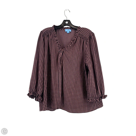 Blouse 3/4 Sleeve By Cece In Purple, Size: Xl