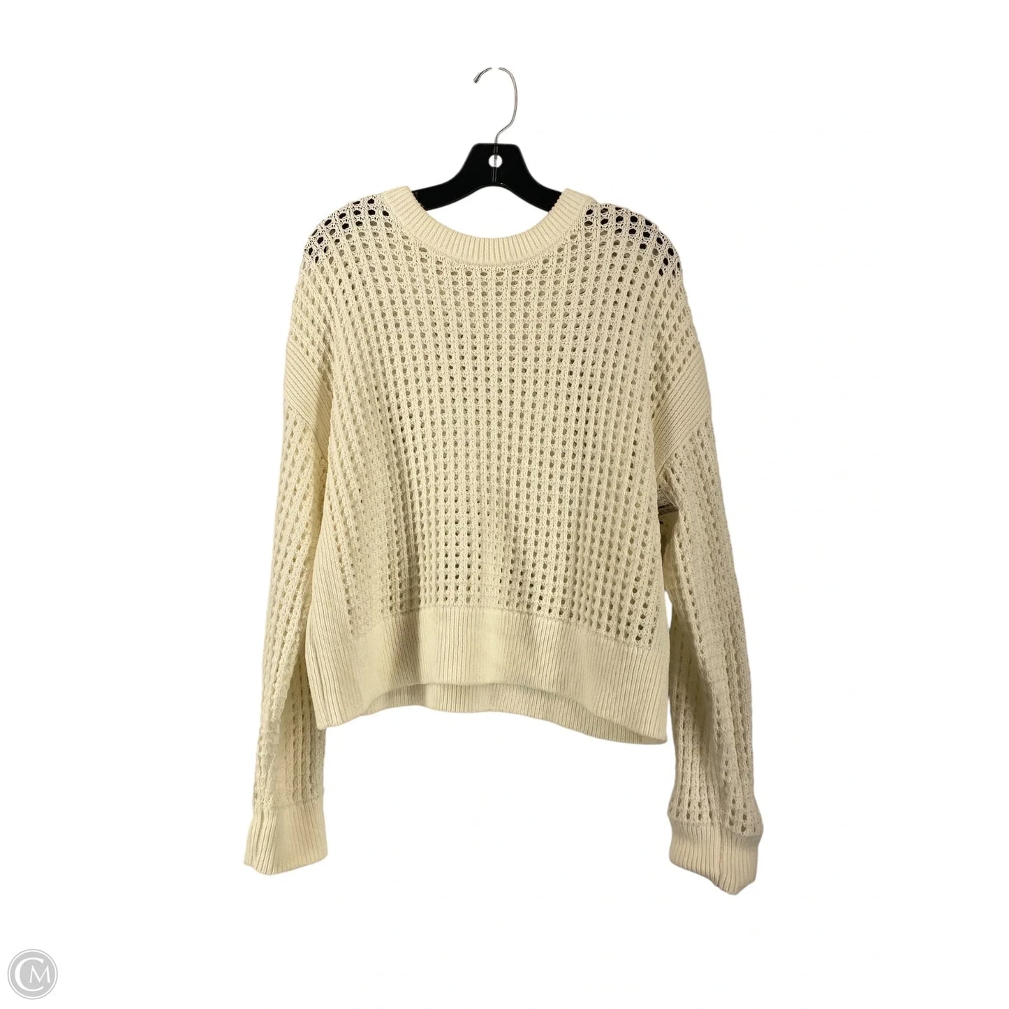Top Long Sleeve By Old Navy In Cream, Size: M