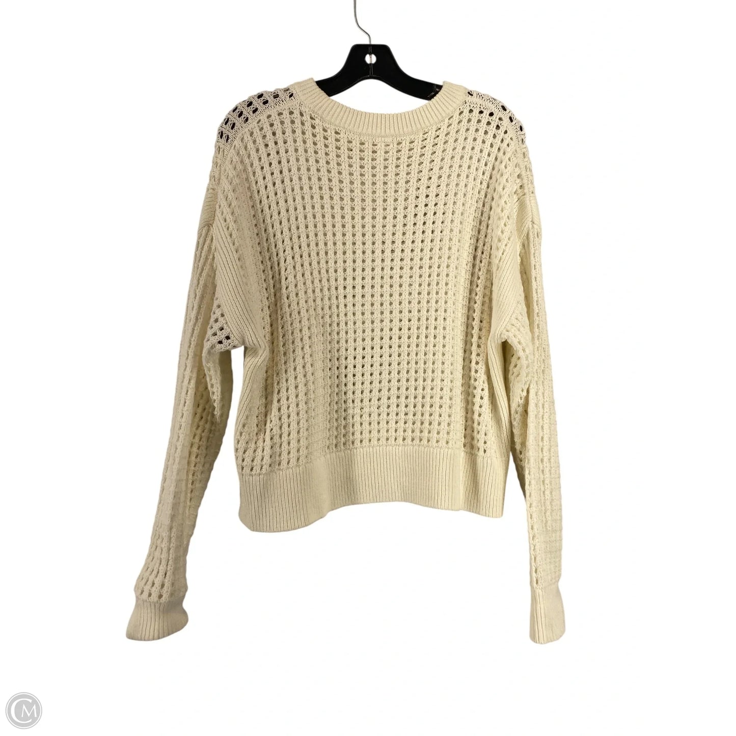 Top Long Sleeve By Old Navy In Cream, Size: M