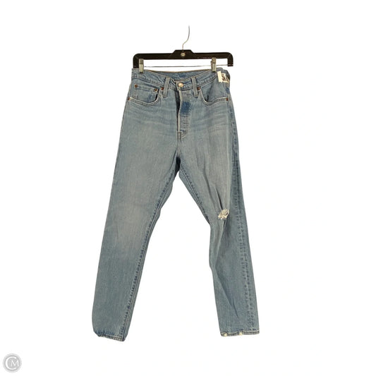 Jeans Straight By Levis In Blue Denim, Size: 28