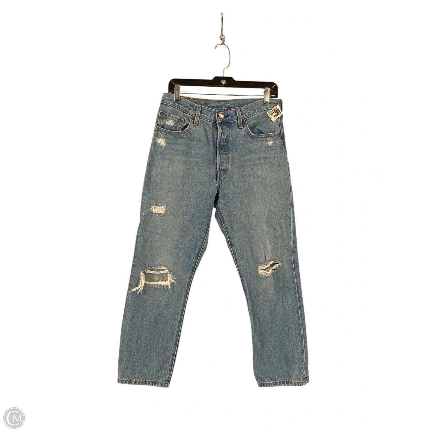 Jeans Straight By Levis In Blue Denim, Size: 8