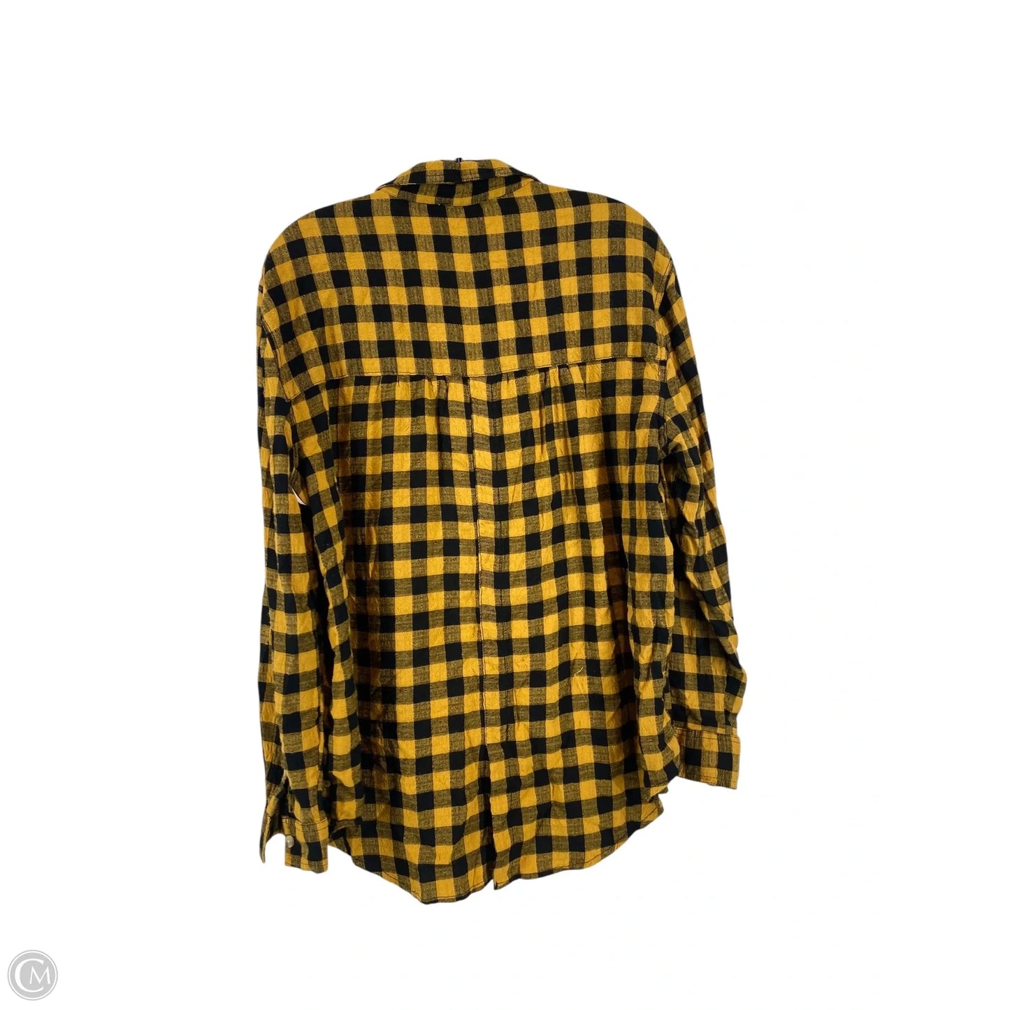 Top Long Sleeve By Beachlunchlounge In Plaid Pattern, Size: Xl