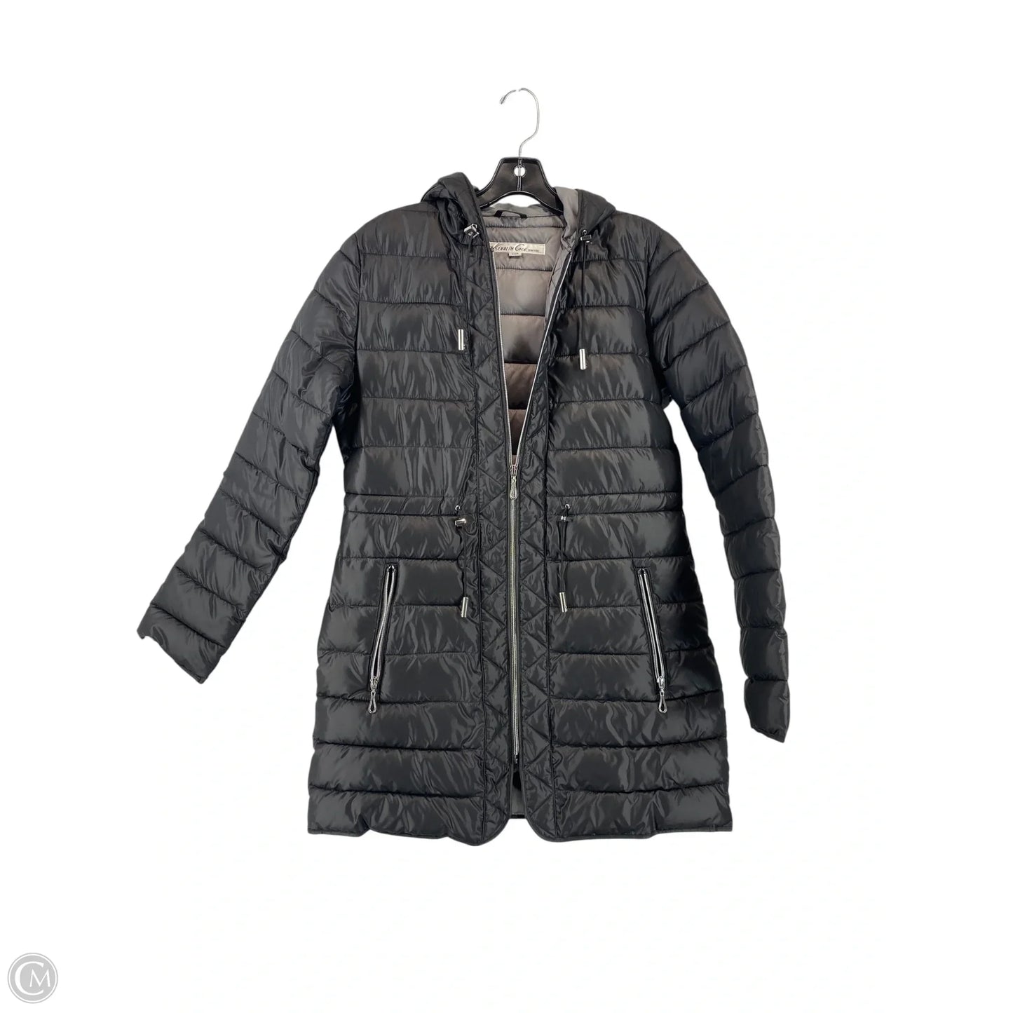 Coat Puffer & Quilted By Kenneth Cole In Black, Size: M