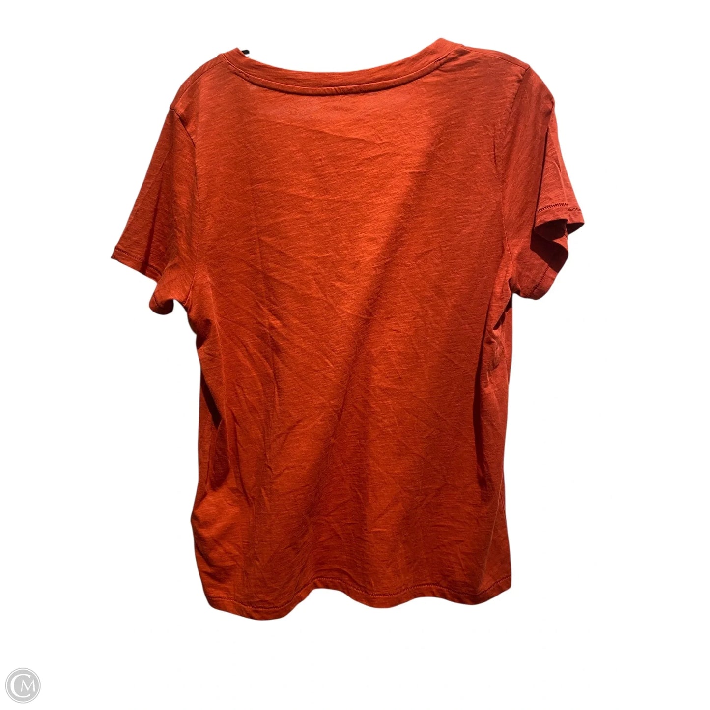 Top Short Sleeve Basic By Madewell In Orange, Size: M