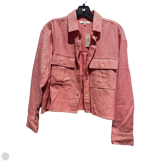 Jacket Shirt By Madewell In Red, Size: Xs