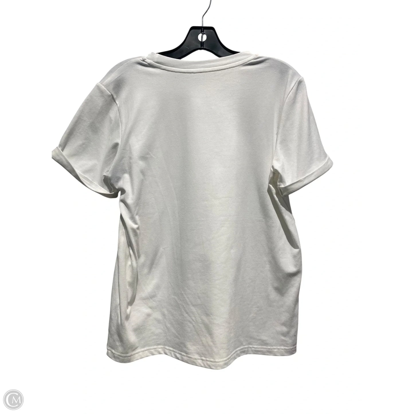 Top Short Sleeve Basic By Cme In White, Size: S