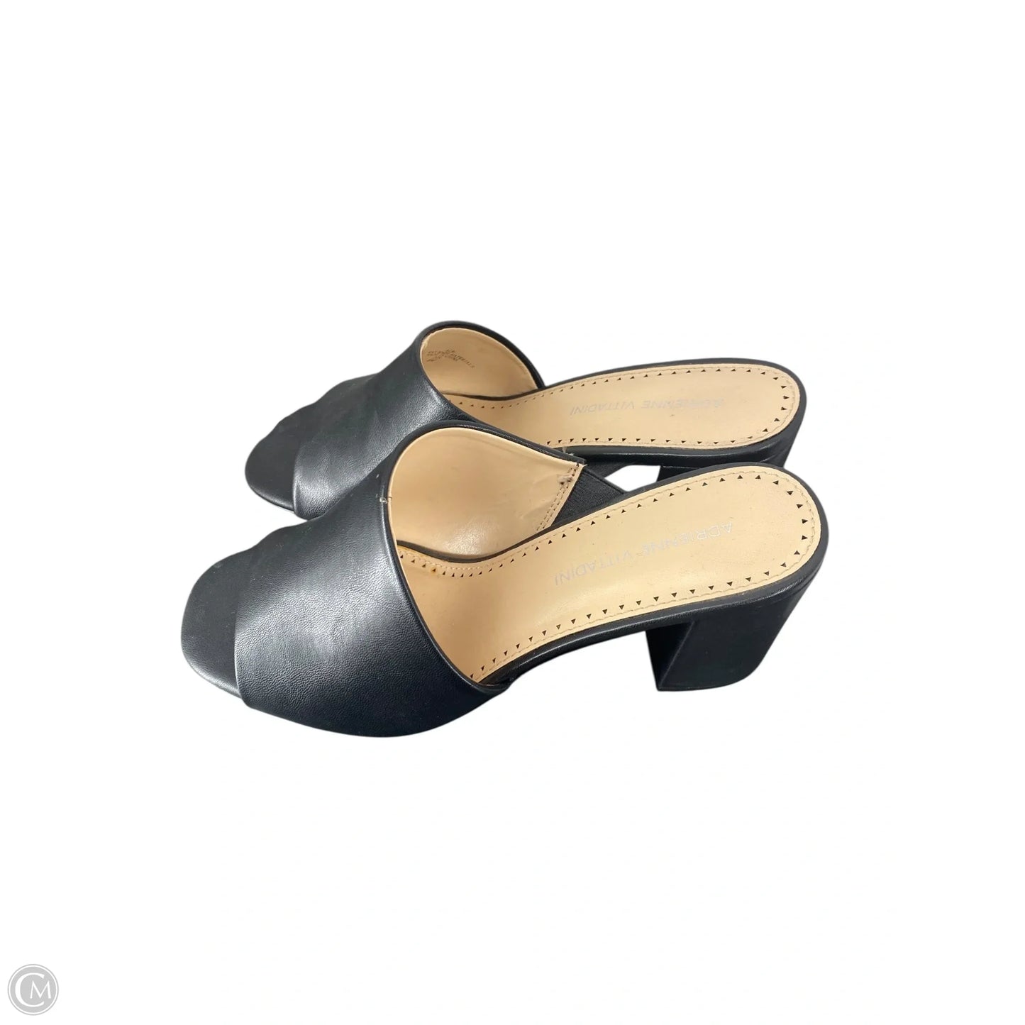 Sandals Heels Block By Adrienne Vittadini In Black, Size: 8