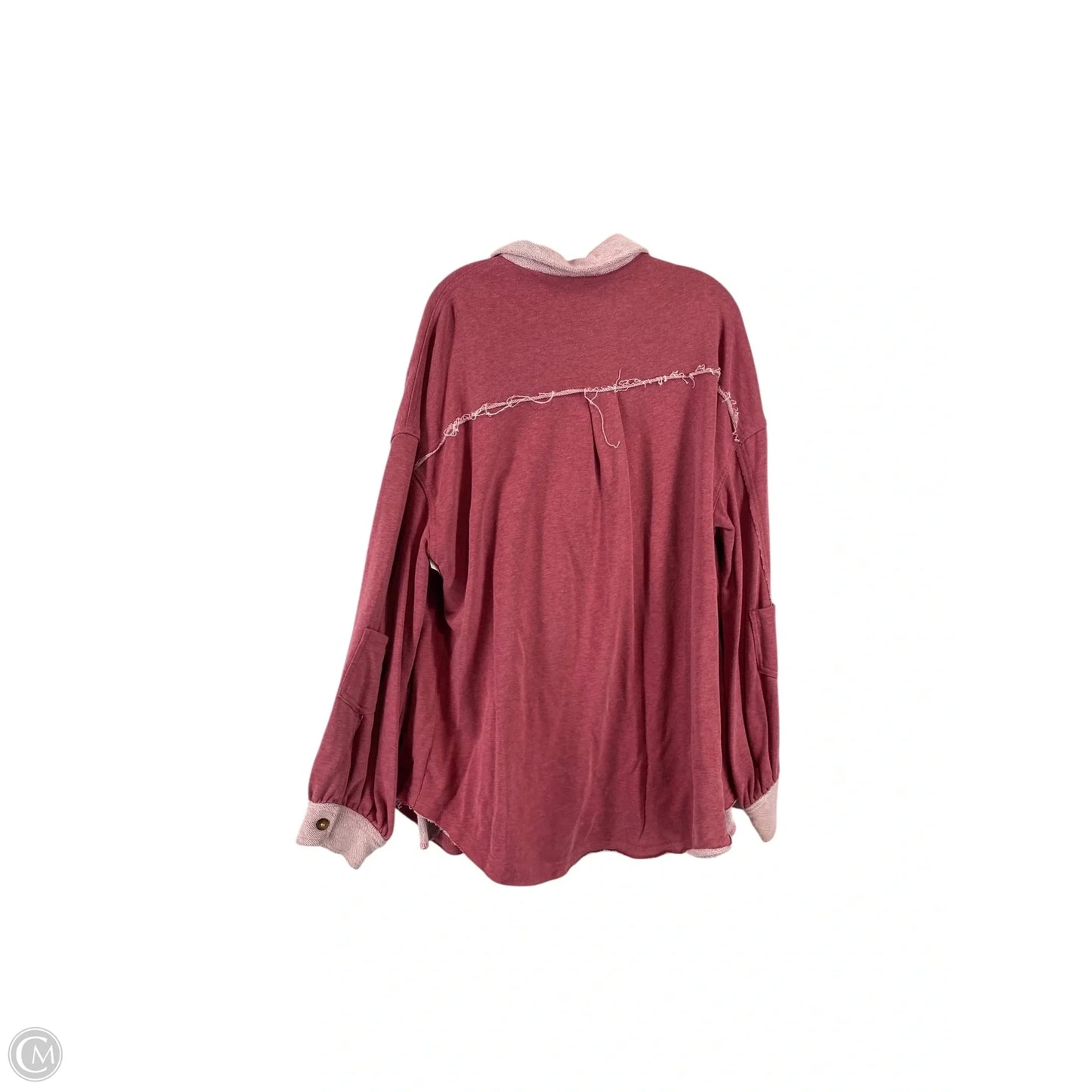 Jacket Shirt By Pol In Purple, Size: L