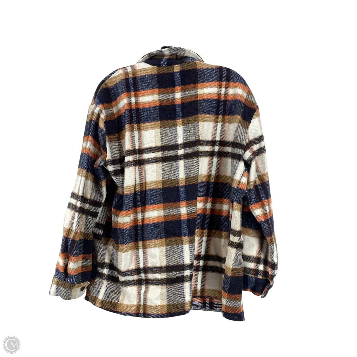 Jacket Shirt By Cme In Plaid Pattern, Size: M