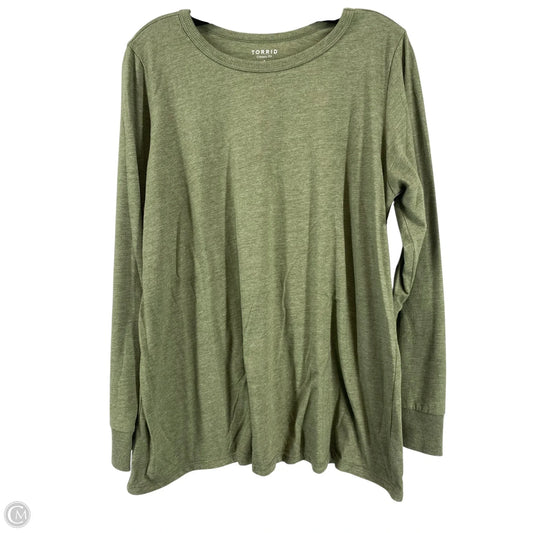 Top Long Sleeve Basic By Torrid In Purple, Size: 2