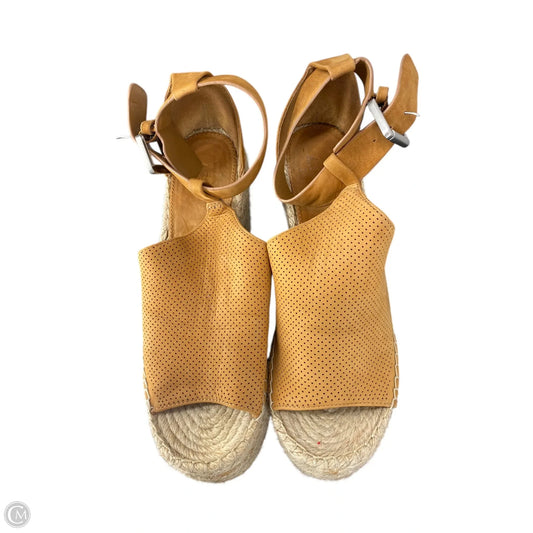 Shoes Heels Wedge By Marc Fisher In Brown, Size: 9