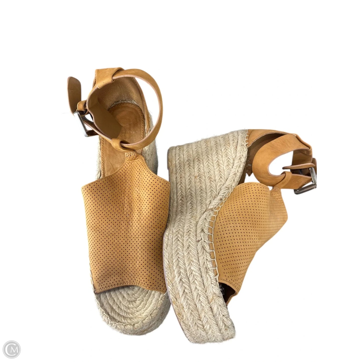 Shoes Heels Wedge By Marc Fisher In Brown, Size: 9