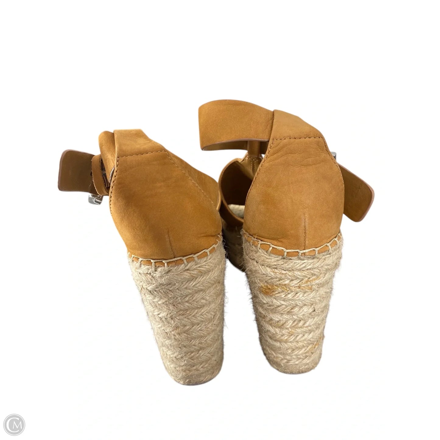 Shoes Heels Wedge By Marc Fisher In Brown, Size: 9