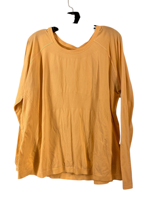 Athletic Top Long Sleeve Collar By Athleta In Coral, Size: L