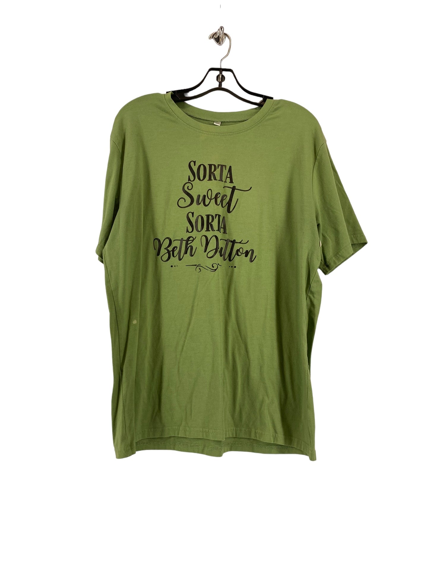 Green Top Short Sleeve Basic Clothes Mentor, Size Xl