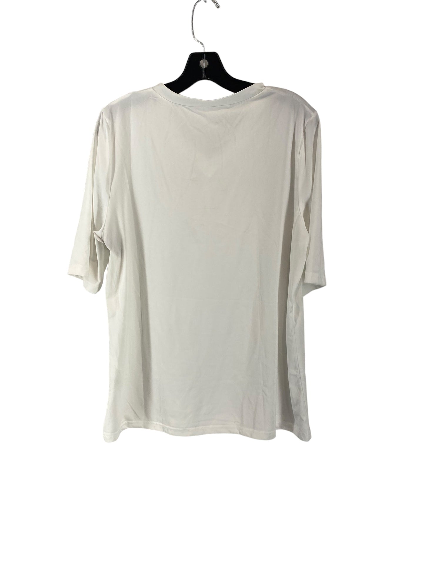 Top Short Sleeve By Clothes Mentor In White, Size: Xl
