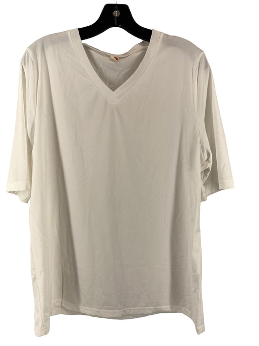 Top Short Sleeve By Clothes Mentor In White, Size: Xl
