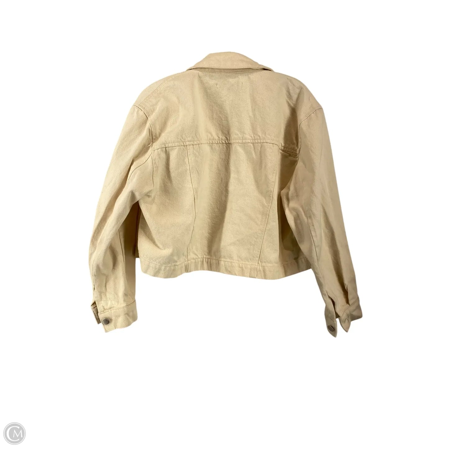 Jacket Denim By Zara In Cream, Size: S