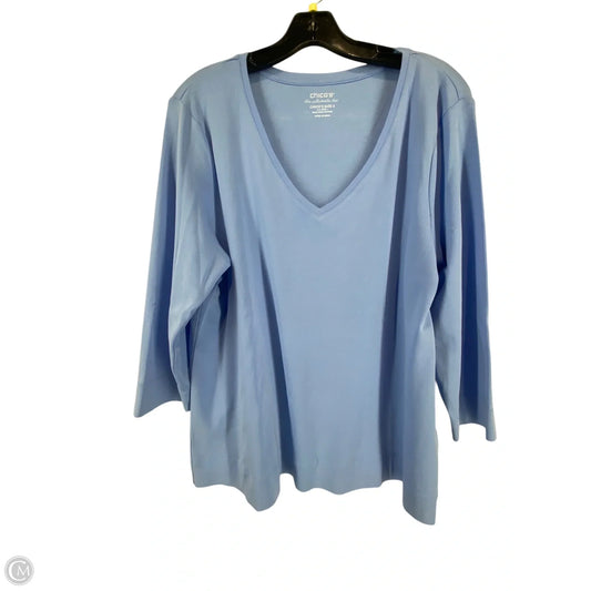 Top Long Sleeve By Chicos In Blue, Size: 2