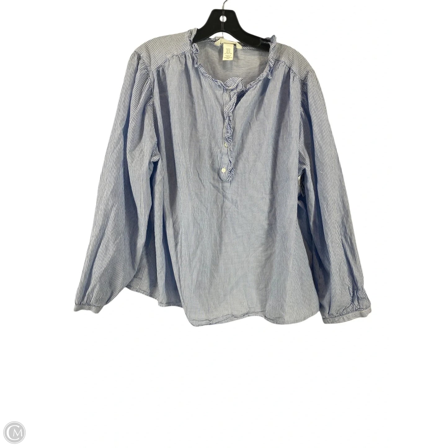 Top Long Sleeve By H&m In Blue, Size: Xl